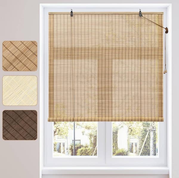 Bambu rullgardin sidodragljusfiltrering | Brun | 110x220 cm