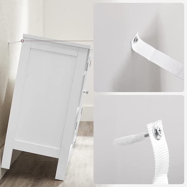 Håndvaskskab - Badeværelsesskab - MDF - krom greb - 90 x 30 x 60 cm
