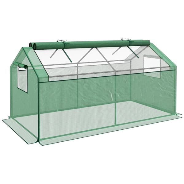 Polytunnel drivhus til haveplanter | Farve: Grøn | Mål: 92x180x92 cm