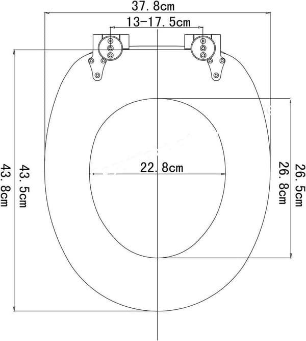 Oval toalettsits med soft close-funktion av MDF