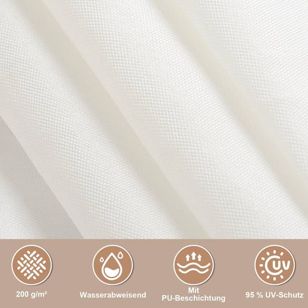 Triangular polyester sun cloth with UV protection | Kerma | 360x360x510 cm