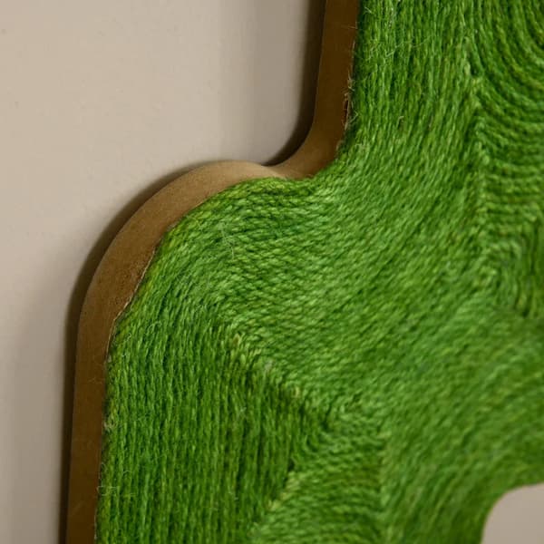 Kattenkrabplank set van 2 - Cactusdesign | Kleur: Eiken+Wit+Groen