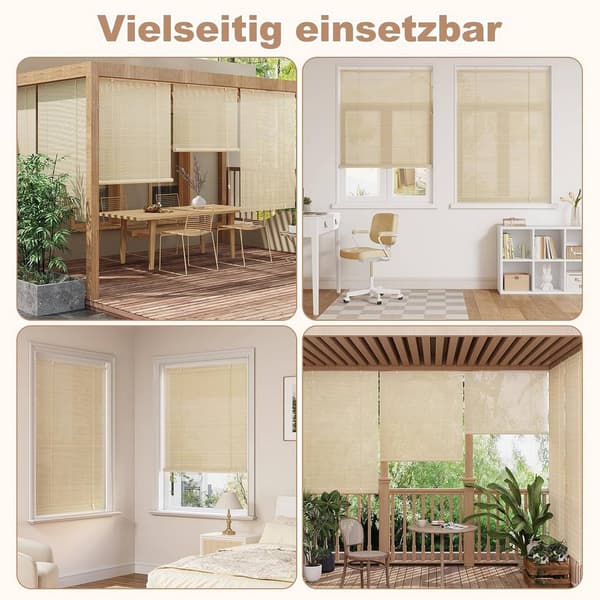 Bambu rullgardin med sidodrag | Naturen | 110x220 cm