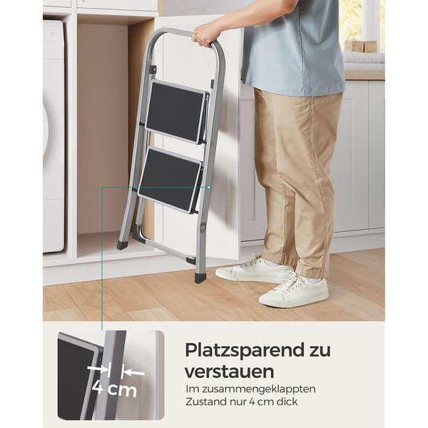 Grå foldbar campingstol - strandstol - bærbar - max. 150 kg