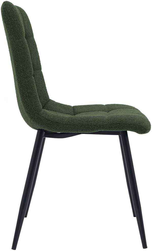 Ruokasalin tuoli Antibes Teddy kangas | Väri: vihreä | Mitat: 45x55x84 cm