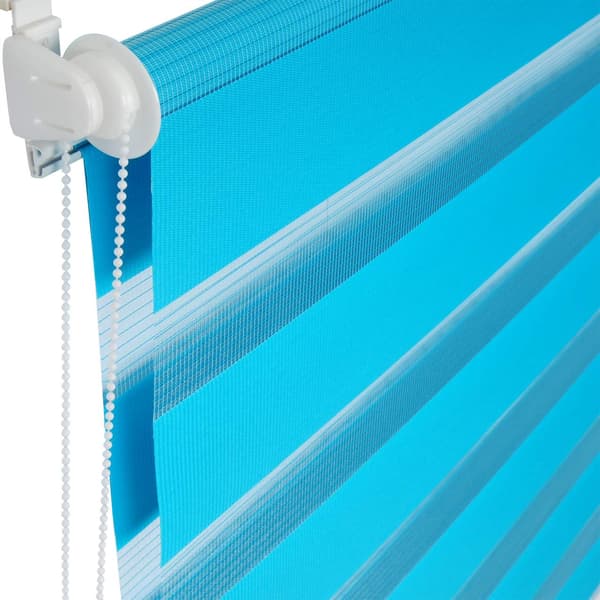 Double roller blind with clamp fix without drilling | Turkos | 60x150 cm