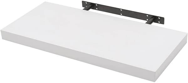 Væghylde til bøger CD DVD | Hvid | 90x22,9x3,8 cm