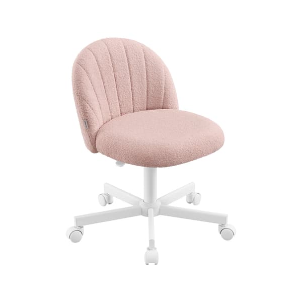 Fleecestol med polstring | Pastel pink | 60x60x73-88 cm