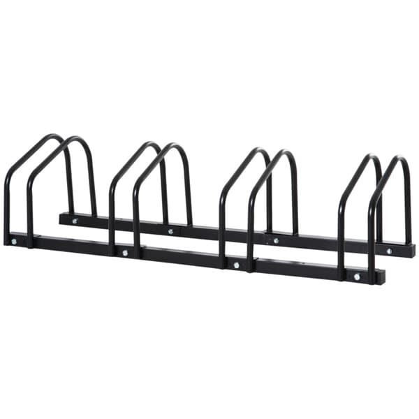 Cykelstativ til 4 cykler - Cykelstativ | Farve: Sort | Mål: 33x110x27 cm