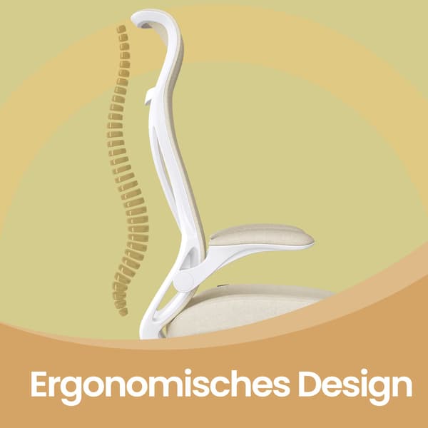 Ergonomisk kontorstol | Beige | 67x67x125 cm