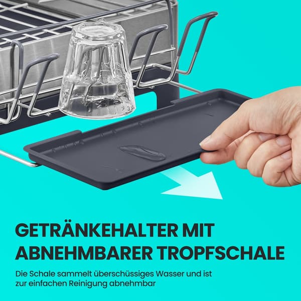 Diskställ för porslin | Silvergrå | 58,8x31,5x24,1 cm