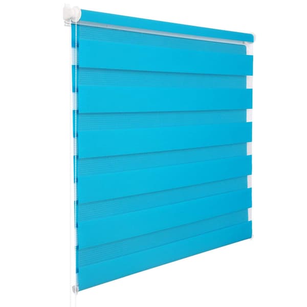 Double roller blind with clamp fix without drilling | Turkos | 60x150 cm