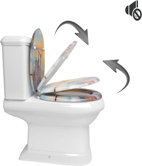 WC-istuin MDF soft close -saranoilla Sunset | Auringonlasku