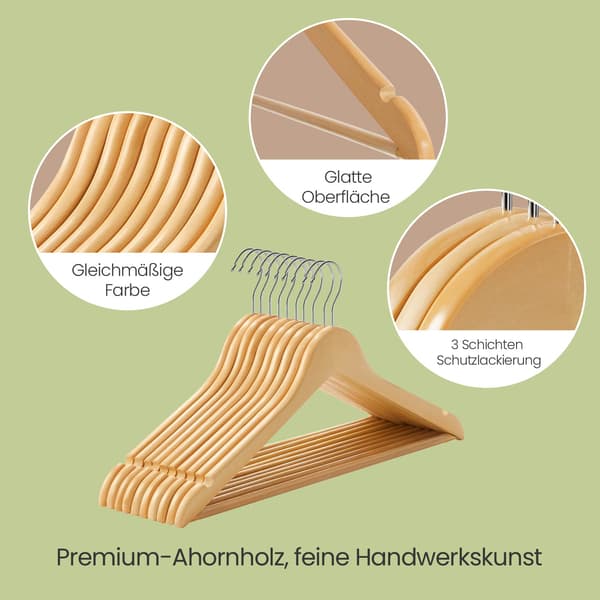 Puiset vaateripustimet 20 osaa – 44,5 x 23 x 1,2 cm