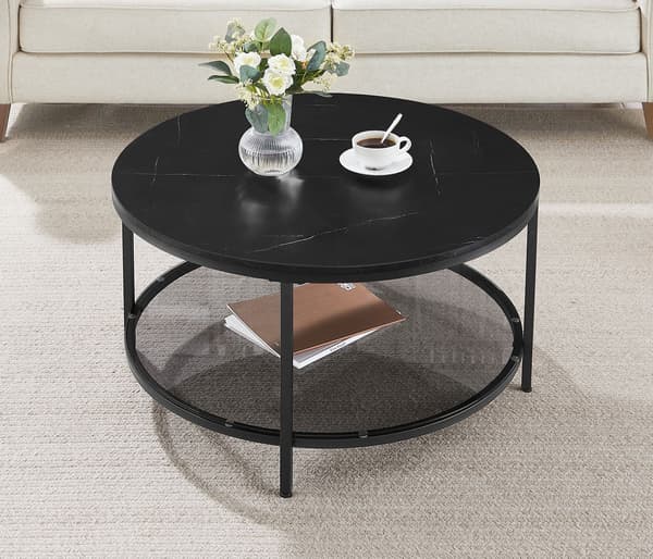 Moderne sofabord med glasplade - sort - 80 x 46 cm