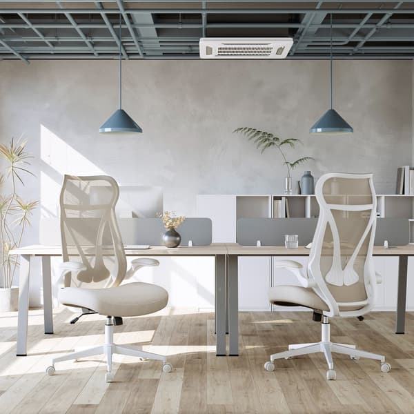 Ergonomisk kontorstol | Beige | 67x67x125 cm