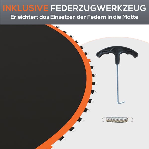 Trampolinmåtte til rund trampolin Ø366 cm - Udskiftningsmåtte | Farve: Orange, sort