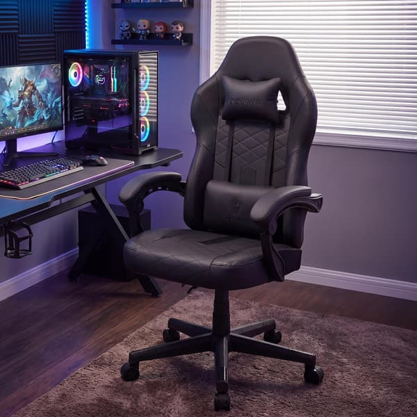 Gaming Kontorstol Collins | Farve: sort | Mål: 61x56x116 cm