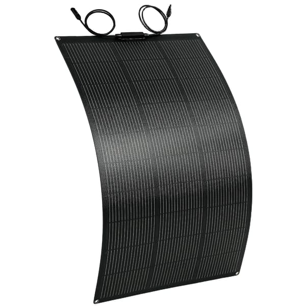 100W bærbart solpanel 18V med USB og LCD | Farve: Sort | Mål: 58x98,5x2,2 cm