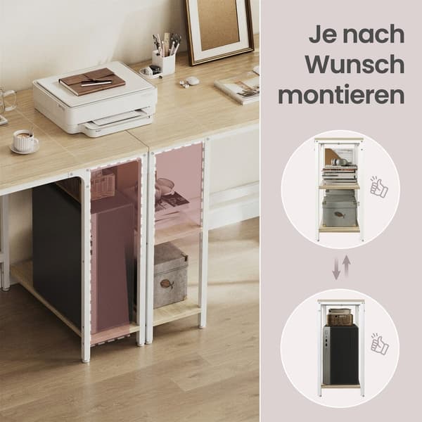 Moderne bureau | Beige-wit | 100x50x76 cm