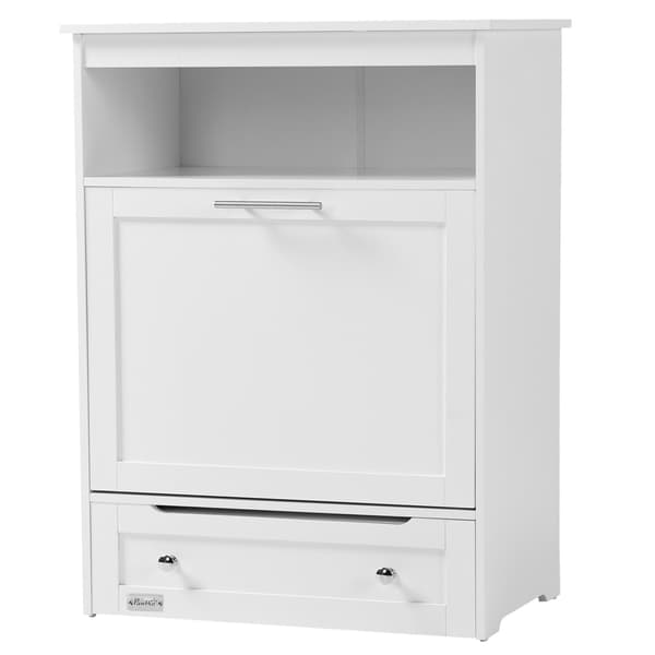 Foderstation til kæledyr med opbevaringsplads | Farve: Hvid | Mål: 35,5x61x82 cm
