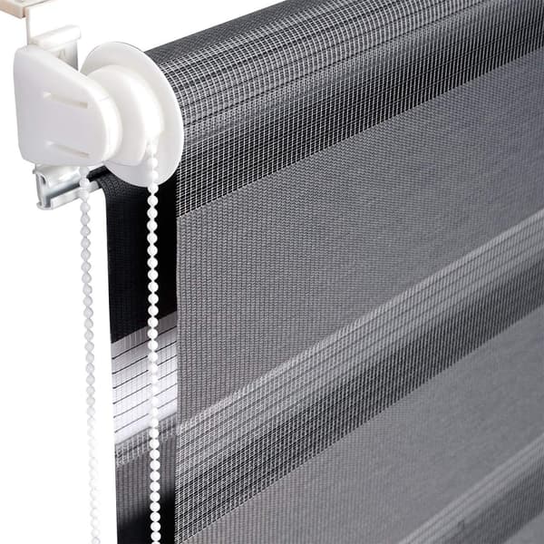 Dobbelt rullegardin uden boring Easyfix | Mørkegrå | 90x130 cm