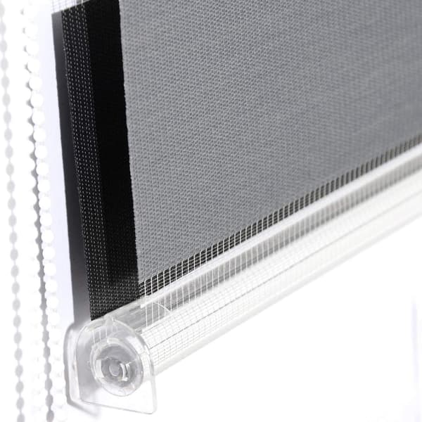 Dubbel rullgardin Klemmfix | Vit Grå Antracit | 100x150 cm