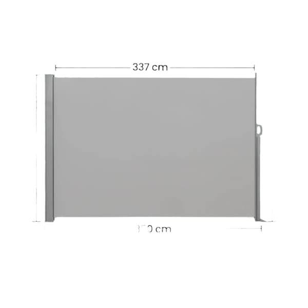 Udtrækbart sidemarkise - Rustfast stål - 200 x 350 cm