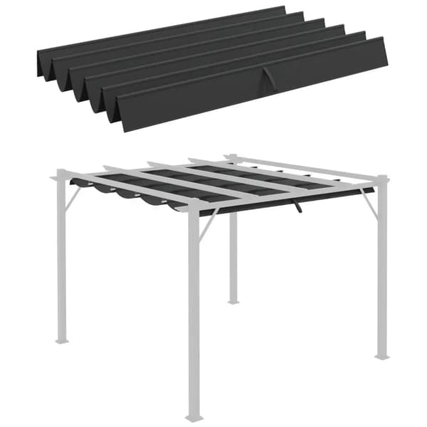 Pergola erstatningsdug 3 x 3 m - Mørkegrå | Farve: Mørkegrå
