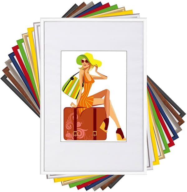 5-delt sæt plastfotorammer 20x30 cm | Sort