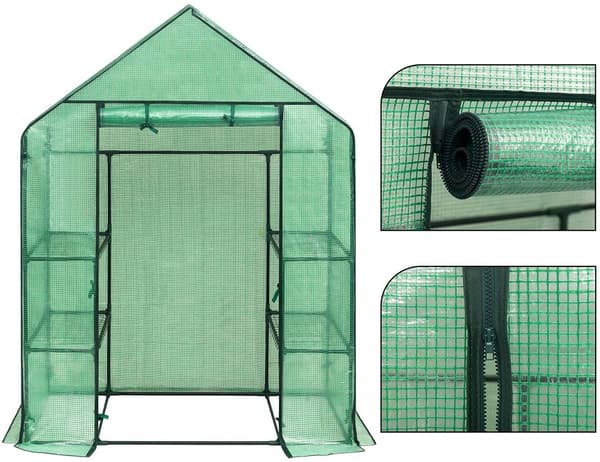 Folie drivhus til planter | Grøn | 143x73x195 cm