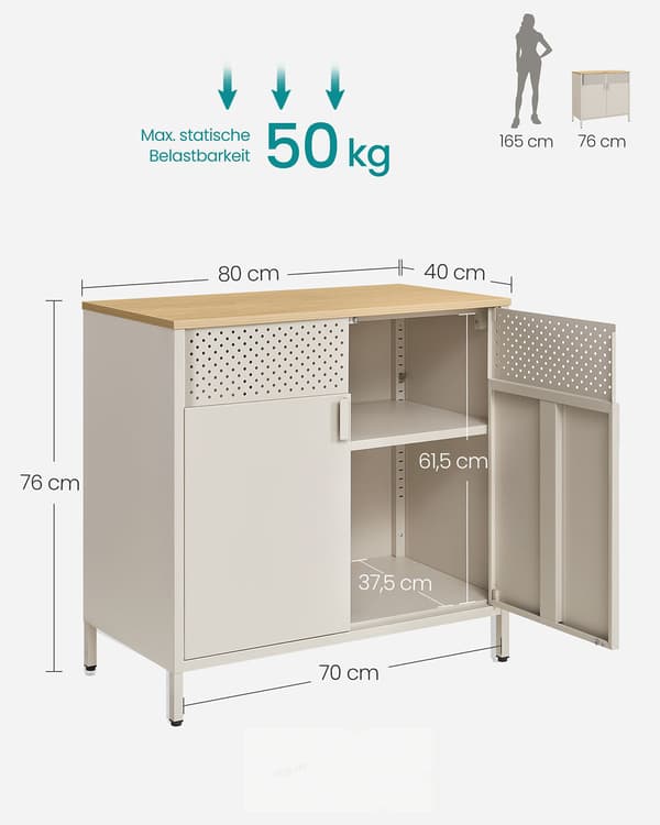 Förvaringsskåp - Organizer - Slitstark - 40 x 80 x 76 cm