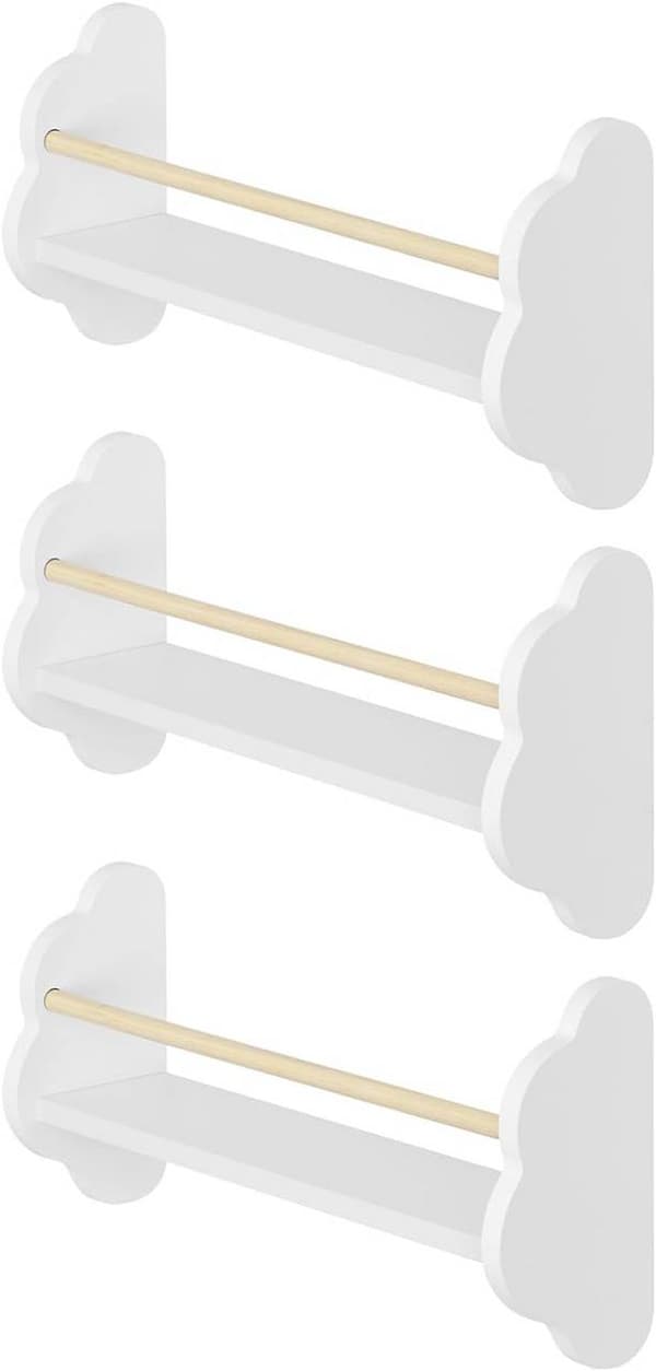 3-delat barnboksställ för väggmontering | Vit | 45x23x12,7 cm