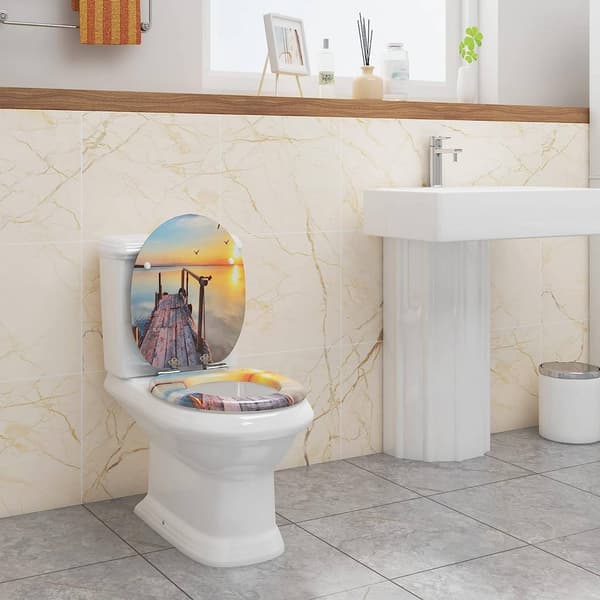 WC-istuin MDF soft close -saranoilla Sunset | Auringonlasku