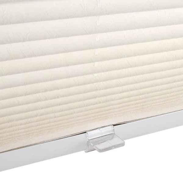 Plisségardin uden boring med klemmemontering | Fløde | 75x130 cm