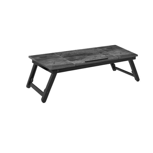 Justerbart laptopbord - sängbord - bärbart - bambu - brun - 71 x 35 x 23 cm