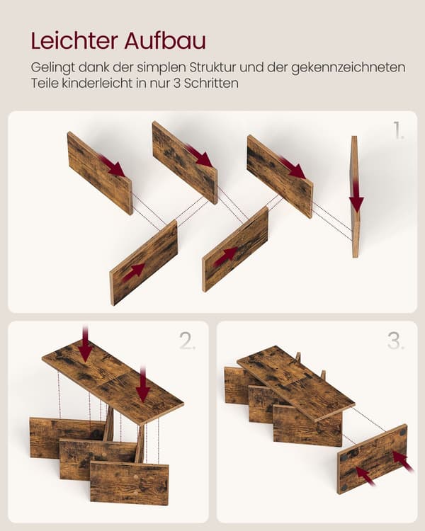 Træformet reol - Pladsbesparende - Brun - Spånplade - 17,2 x 30 x 51 cm