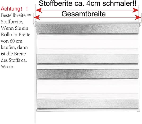 Duo dobbelt rullegardin | Antracit | 80x150 cm