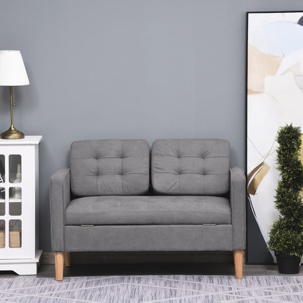 Sofa med opbevaring - Grå sofa | Farve: Grå | Mål: 111x62x78 cm
