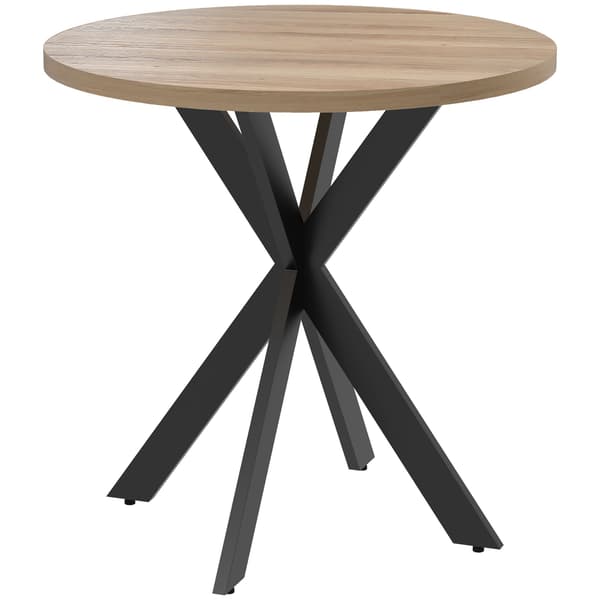 Rundt spisebord 75 cm | Farve: Brun + Sort | Mål: 75x75x75 cm