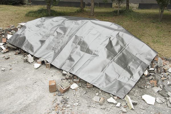 Vedenpitävä pressu silmukoilla 180 g/m² | Harmaa | 400x400 cm