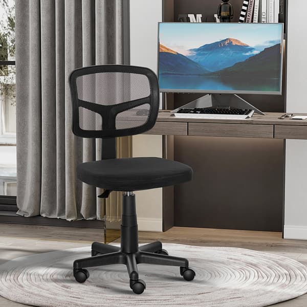 Ergonomisk kontorstol med mesh ryglæn, justerbar | Farve: Sort