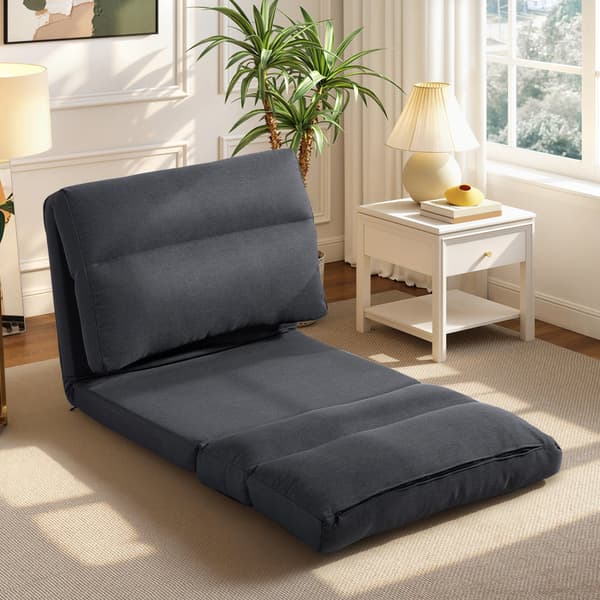 Beanbag chair with bed function and 6 positions | Farve: Grå | Mål: 70x72x56 cm