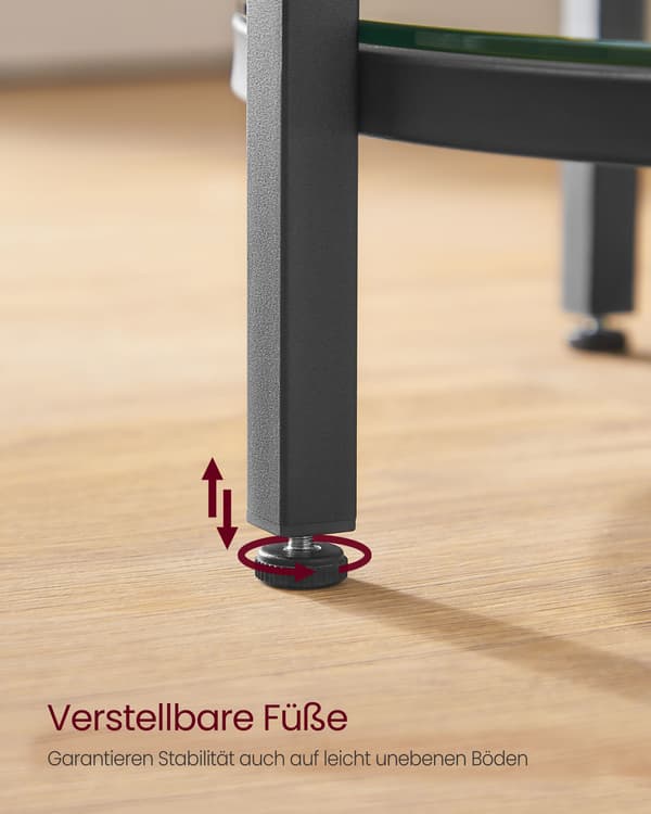Sidobord 2 plan - vit marmorlook - svart stomme - 45 x 55 cm