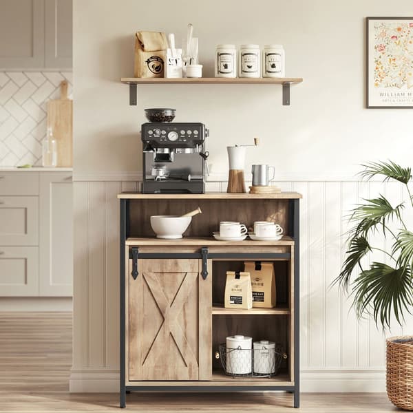 Skænk brun-sort, spånplade og stål, 30 x 70 x 80 cm, robust