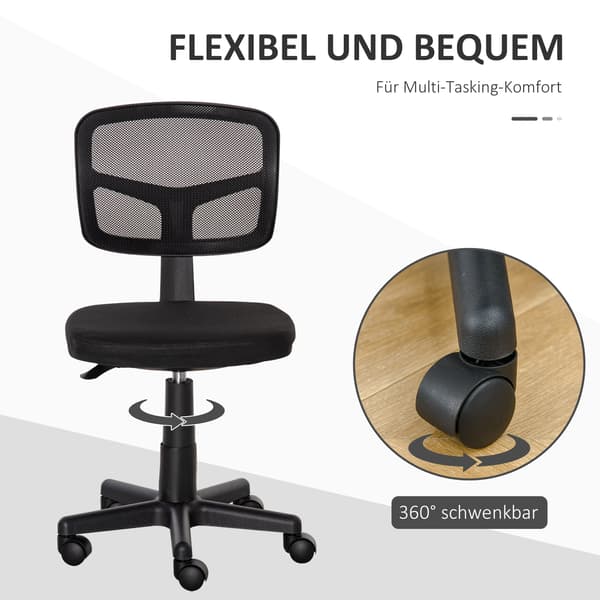 Ergonomisk kontorstol med mesh ryglæn, justerbar | Farve: Sort