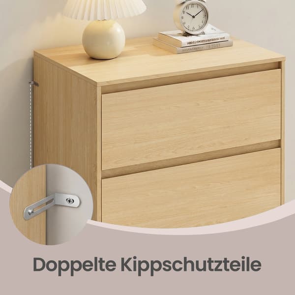 Kommode met 4 laden | Geel | 60x40x97,4 cm