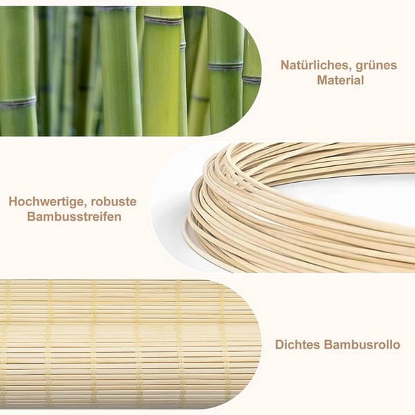 Bambu rullgardin med sidodrag | Naturen | 110x220 cm