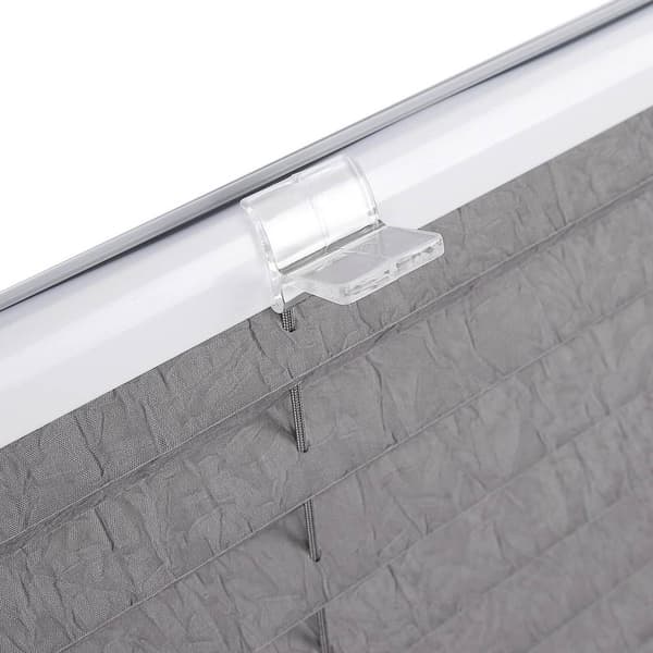 Laskostettu verho Klemmfix Crushed Optics | Harmaa | 60x220 cm