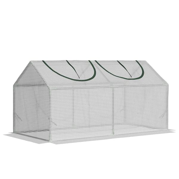 Minidrivhus - Drivhus til planter | Farve: Hvid | Mål: 60x120x60 cm